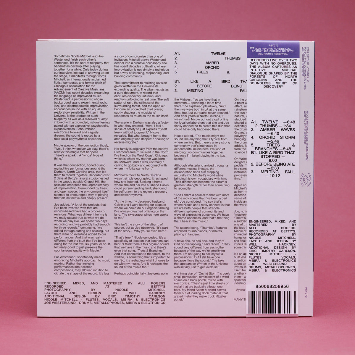 Nicole Mitchell & Joe Westerlund - Written in the Universe (LP)
