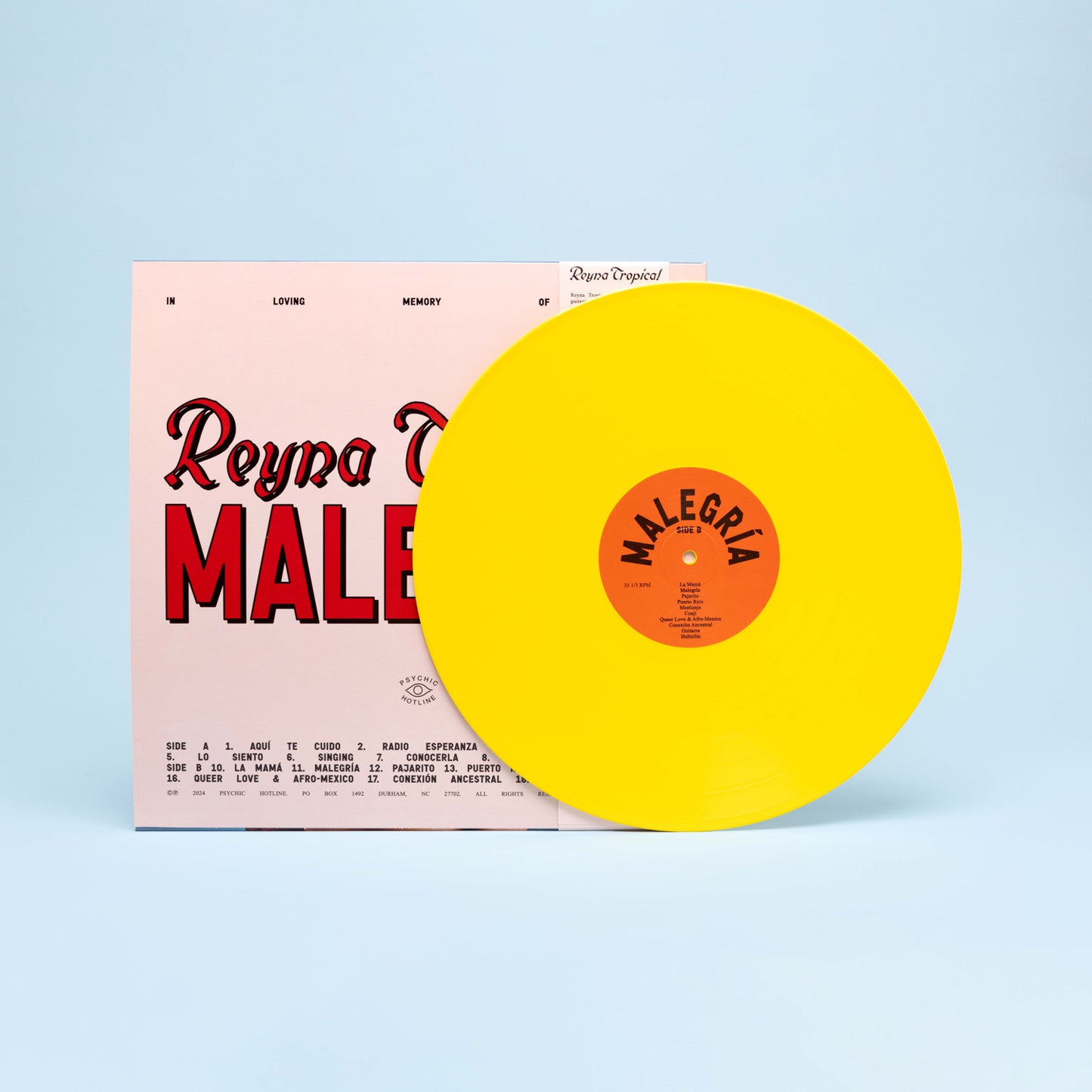 Reyna Tropical - Malegría (Sun Yellow LP)