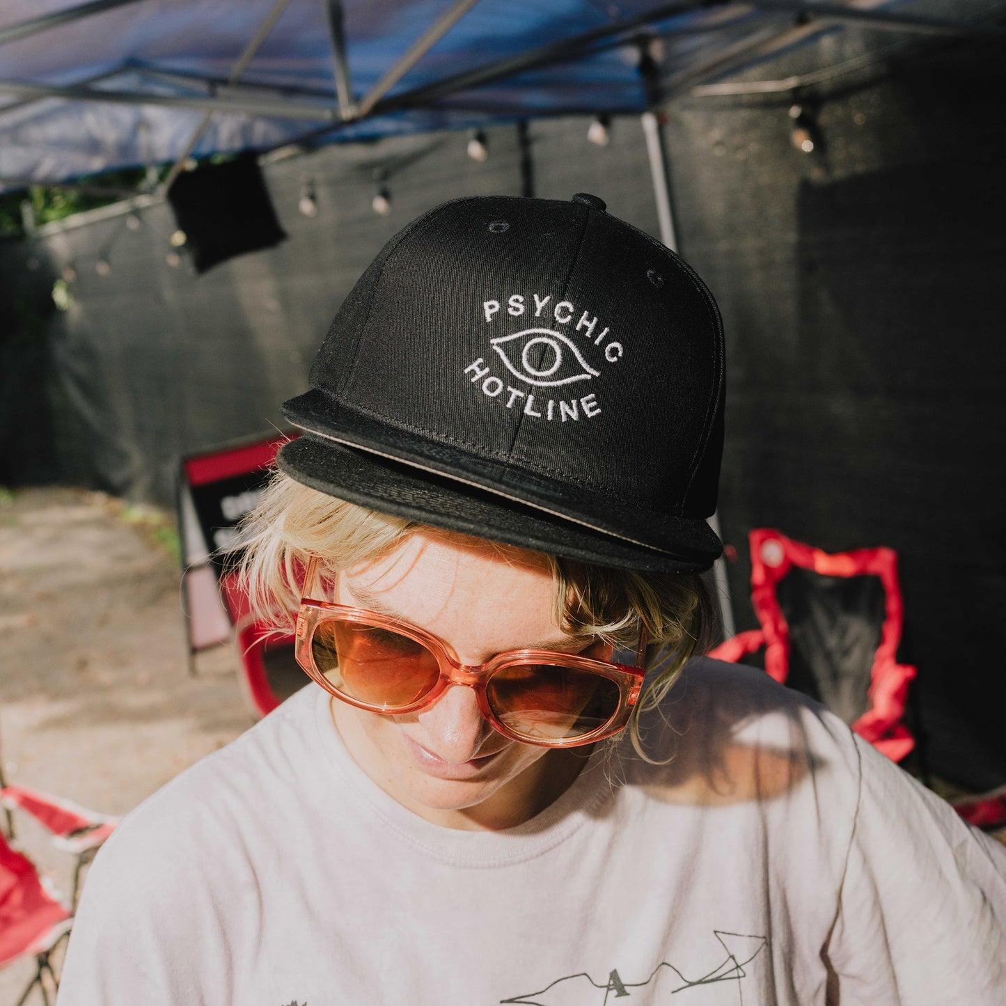 Psychic Hotline - Logo Flat Brim Hat